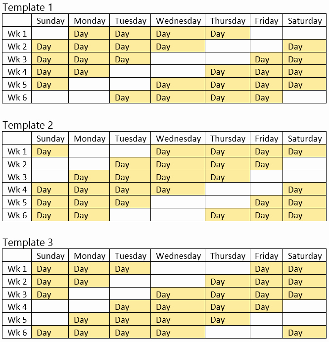 24 7 Shift Schedule Template Best Of top 3 Schedule Examples for 24x7 Coverage with 8 Hour Shifts