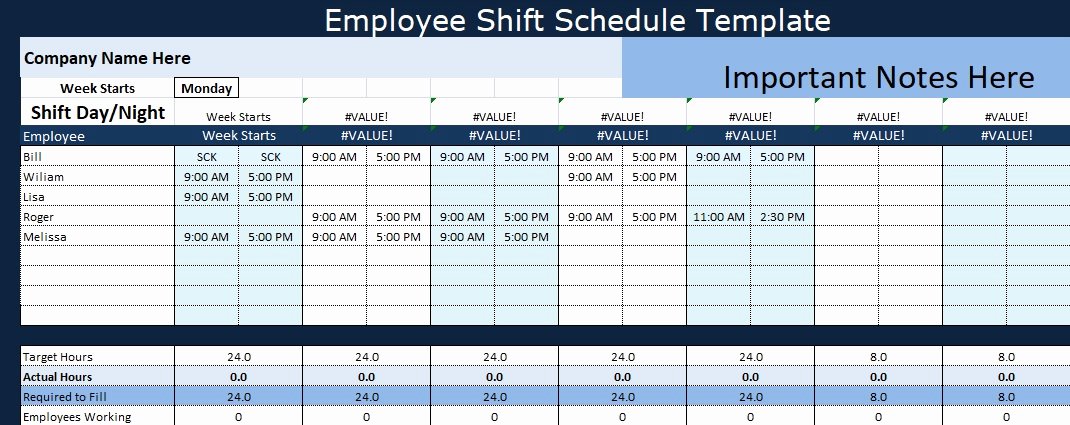 24 7 Shift Schedule Template Inspirational Employee Shift Schedule Template