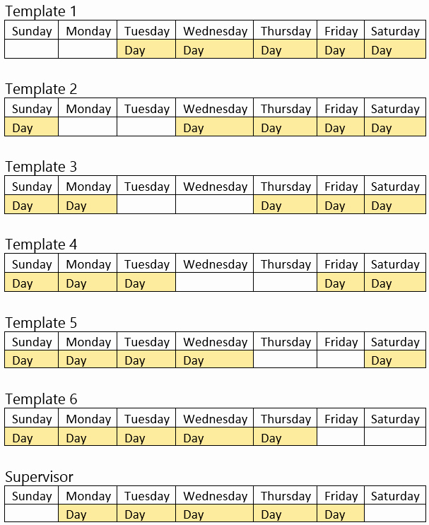 24 7 Shift Schedule Template Unique top 3 Schedule Examples for 24x7 Coverage with 8 Hour Shifts