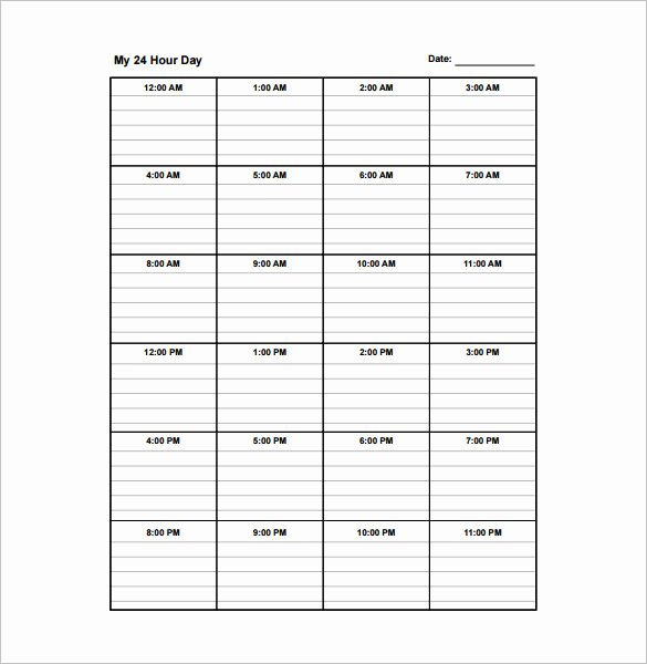 24 Hour Schedule Template Inspirational Daily Schedule Template for Teachers Driverlayer Search