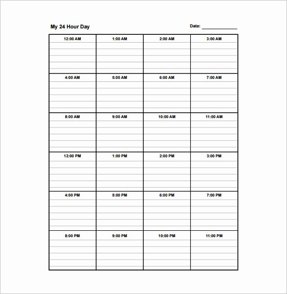24 Hour Schedule Template Inspirational Daily Schedule Template for Teachers Driverlayer Search