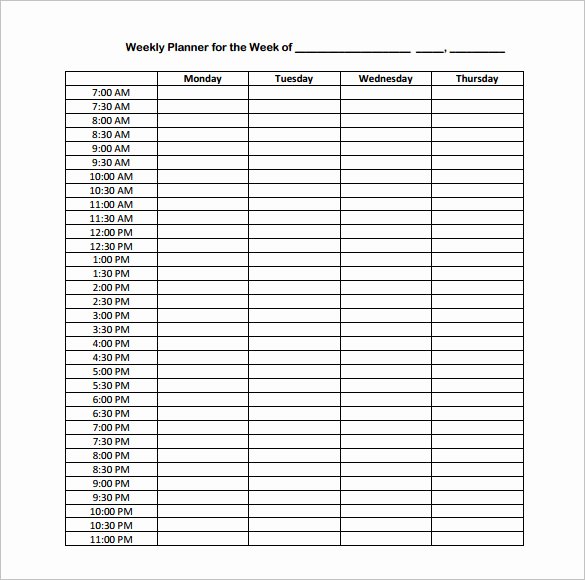 24 Hour Schedule Template Inspirational Hourly Schedule Template 35 Free Word Excel Pdf