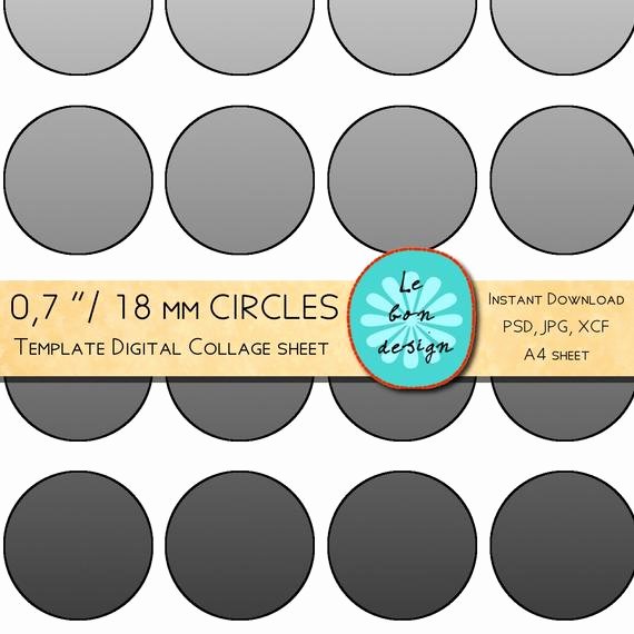 3 Inch Circle Template Printable Inspirational 07 Inch 18 Mm Circle Template 40 Circles Diy Collage Sheet