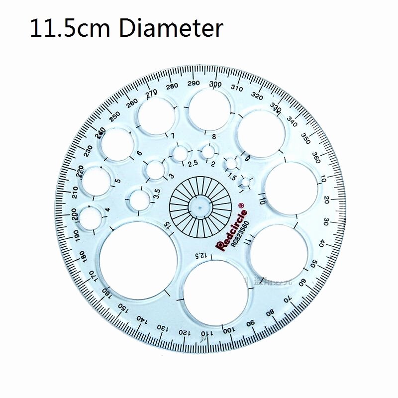 3 Inch Diameter Circle Template Fresh 11 5cm Diameter Protractor Circle Template Transferidor De