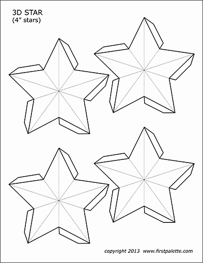 3 Inch Star Template Inspirational 3d Star Templates