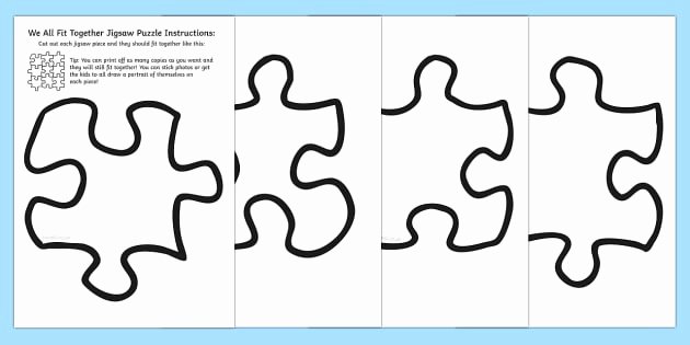 30 Piece Puzzle Template Elegant Ks1 Jigsaw Piece Puzzle We All Fit to Her Primary