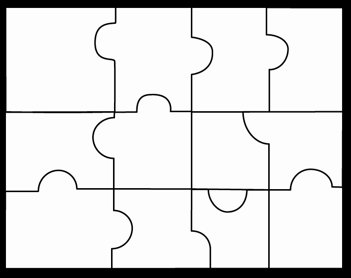 30 Piece Puzzle Template Lovely Puzzle Pieces Template