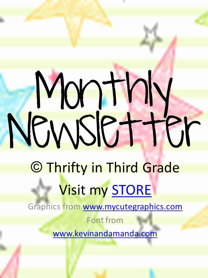 3rd Grade Newsletter Template Best Of Class Monthly Newsletter Editable