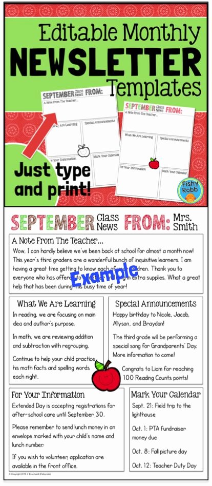 3rd Grade Newsletter Template Luxury Work Weekly Newsletter Template Bing Images