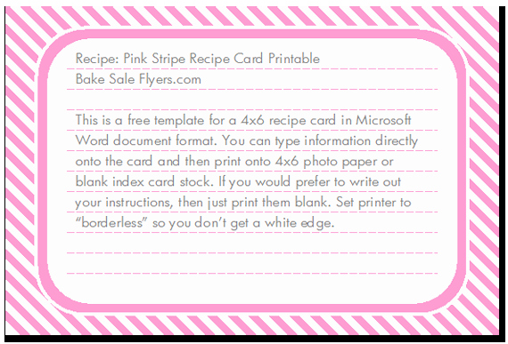 4x6 Flyer Template Elegant Free 4x6 Recipe Card Template