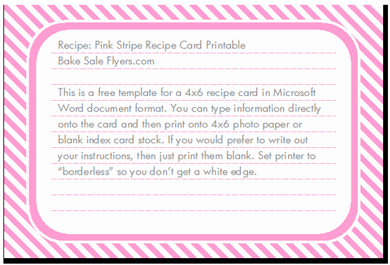 4x6 Flyer Template Elegant Free 4x6 Recipe Card Template