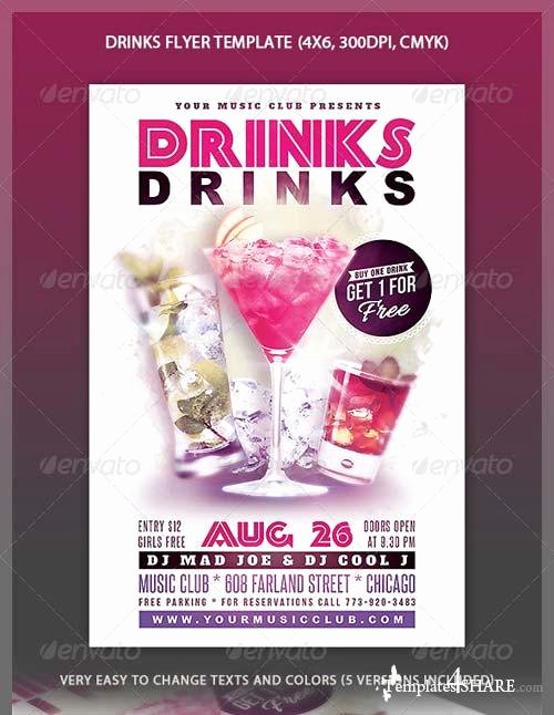 4x6 Flyer Template Fresh Graphicriver Drinks Flyer Template Templates4share