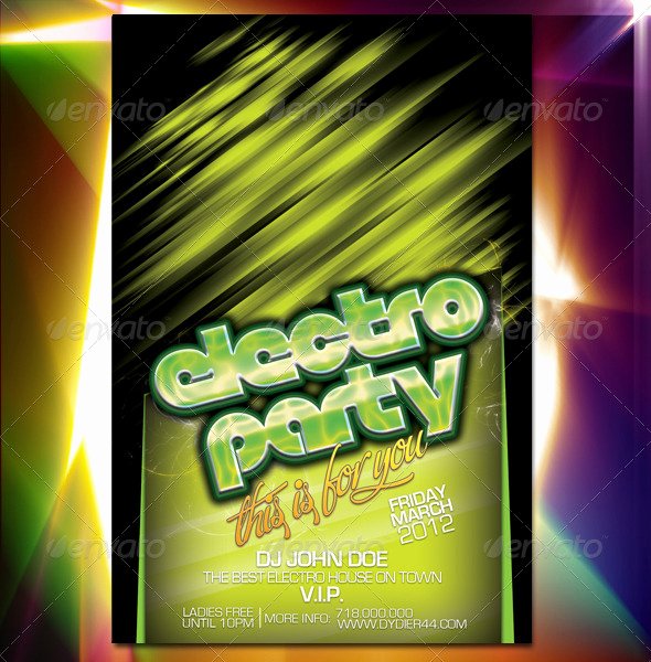 4x6 Flyer Template Unique Electro Party Flyer Template 4x6 by Dy R44