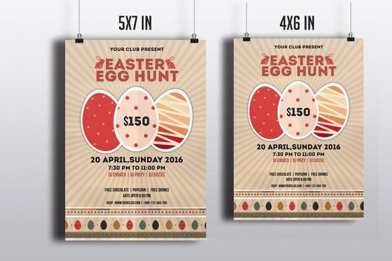 4x6 Photo Template Awesome Items Similar to Easter Egg Hunt Party Flyer Template