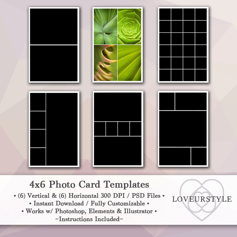 4x6 Photo Template Fresh 4x6 Template Pack 12 Card Templates