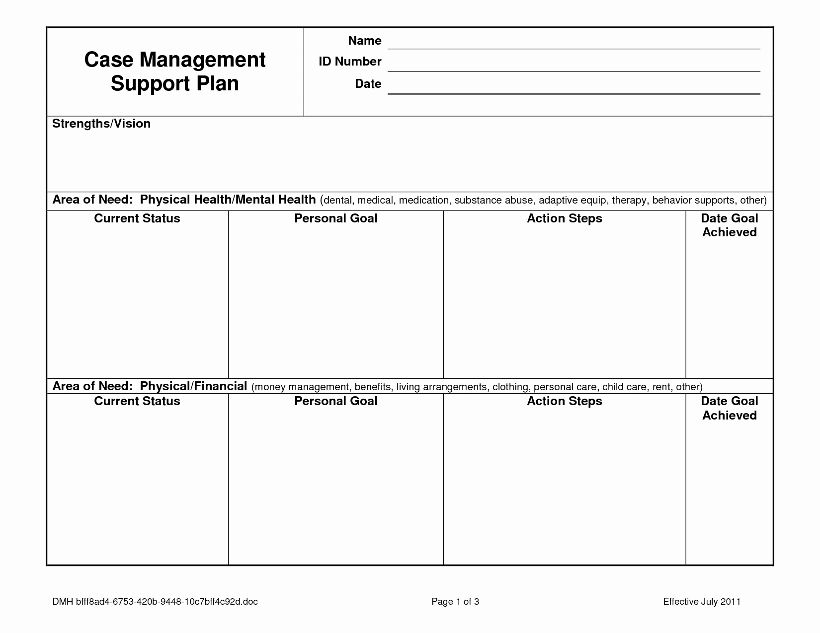 5 Year Maintenance Plan Template Beautiful Case Notes Template Case Management Service Plan