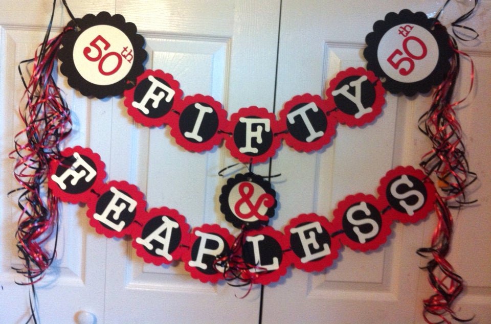 50th Birthday Banner Ideas Best Of 50th Birthday Decorations Party Banner Fifty &amp; Fearless