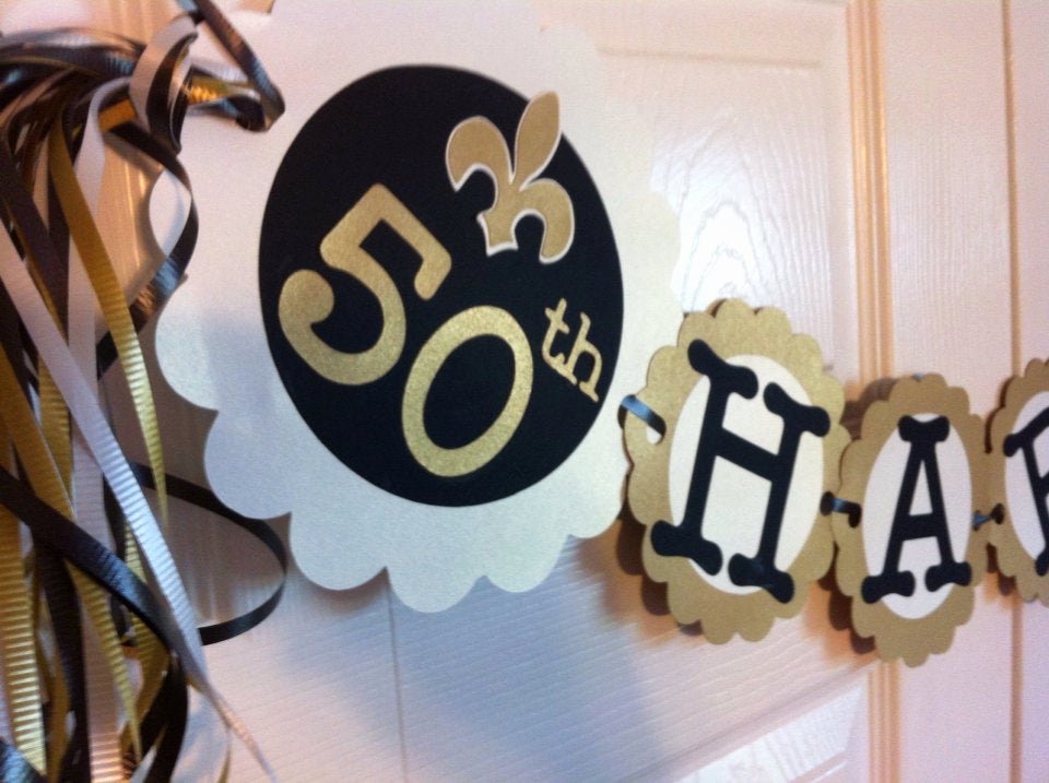 50th Birthday Banner Ideas Elegant 50th Birthday Decorations Party Banner Fleur De Lis