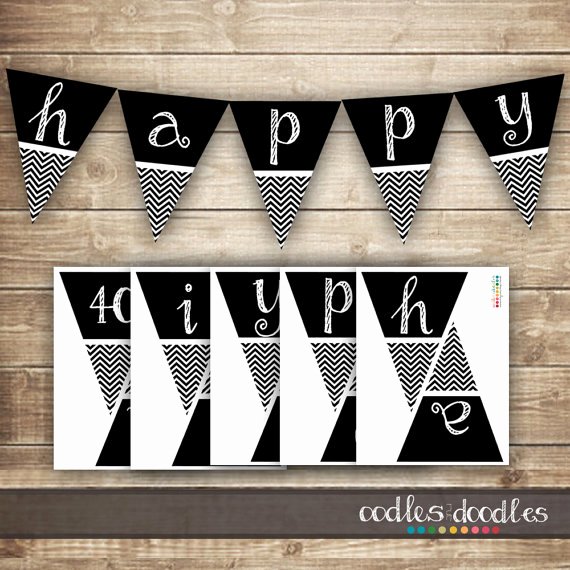 50th Birthday Banner Ideas Inspirational Chevron Birthday Banner 30th 40th 50th Printable