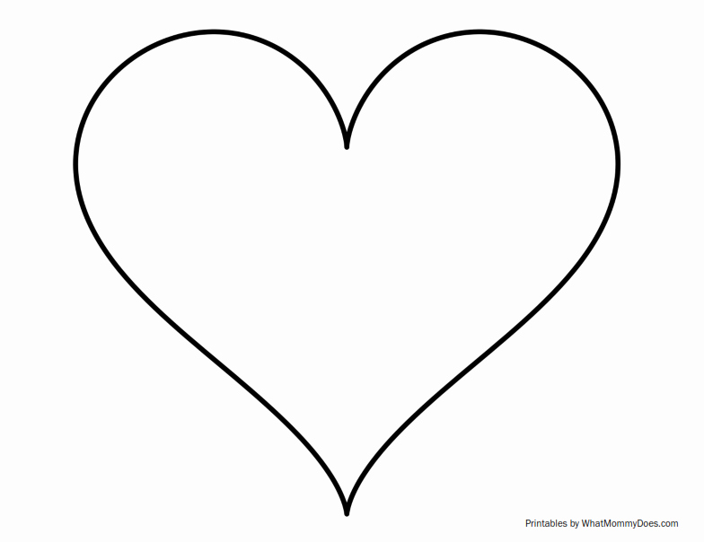 6 Inch Heart Template Best Of Super Sized Heart Outline – Extra Printable Template