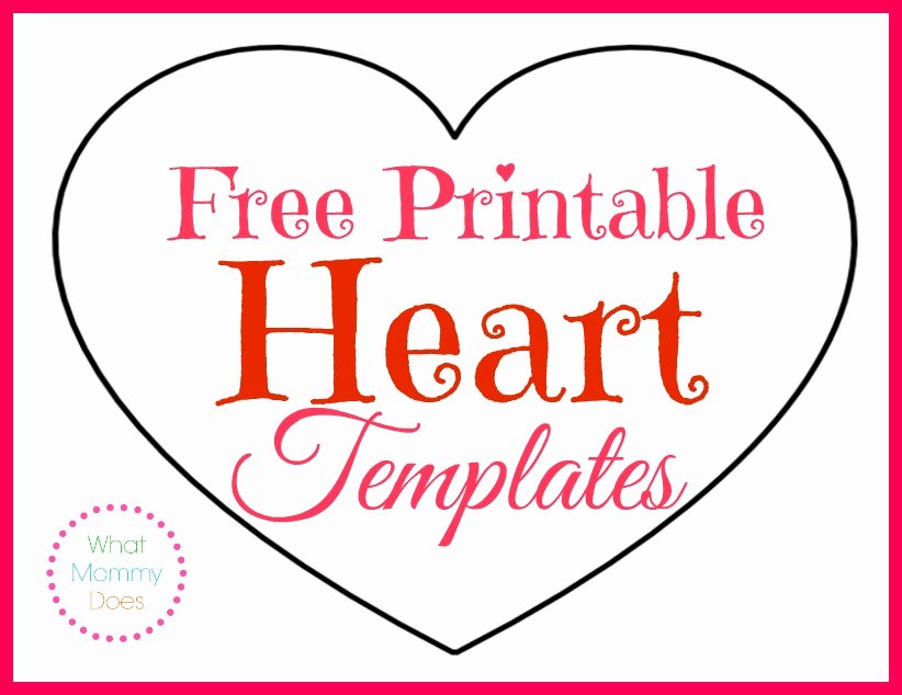 6 Inch Heart Template Inspirational Free Printable Heart Templates – Medium &amp; Small