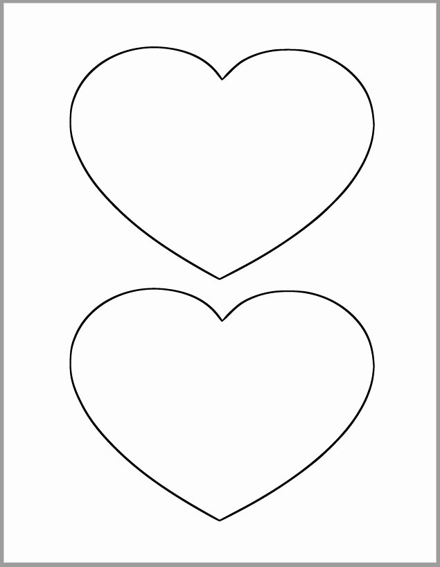 6 Inch Heart Template Unique 6 Inch Heart Printable Template Heart Cutout