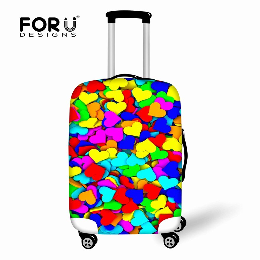 6 Inch Heart Template Unique forudesigns Durable Travel Luggage Cover Luggage