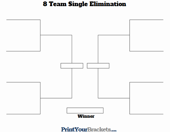 6 Team 3 Game Guarantee Bracket New 8 Team Single Elimination Printable tournament Bracket