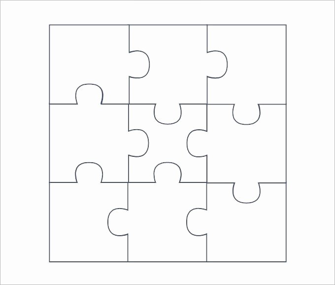 8 Piece Puzzle Template