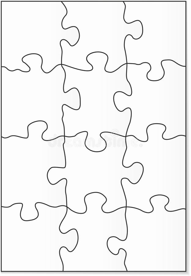 8 Piece Puzzle Template Lovely 12 Piece Puzzle Template Stock Vector Illustration Of