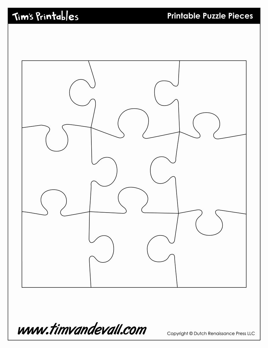 8 Piece Puzzle Template Unique Puzzle Piece Shapes Template Tim S Printables