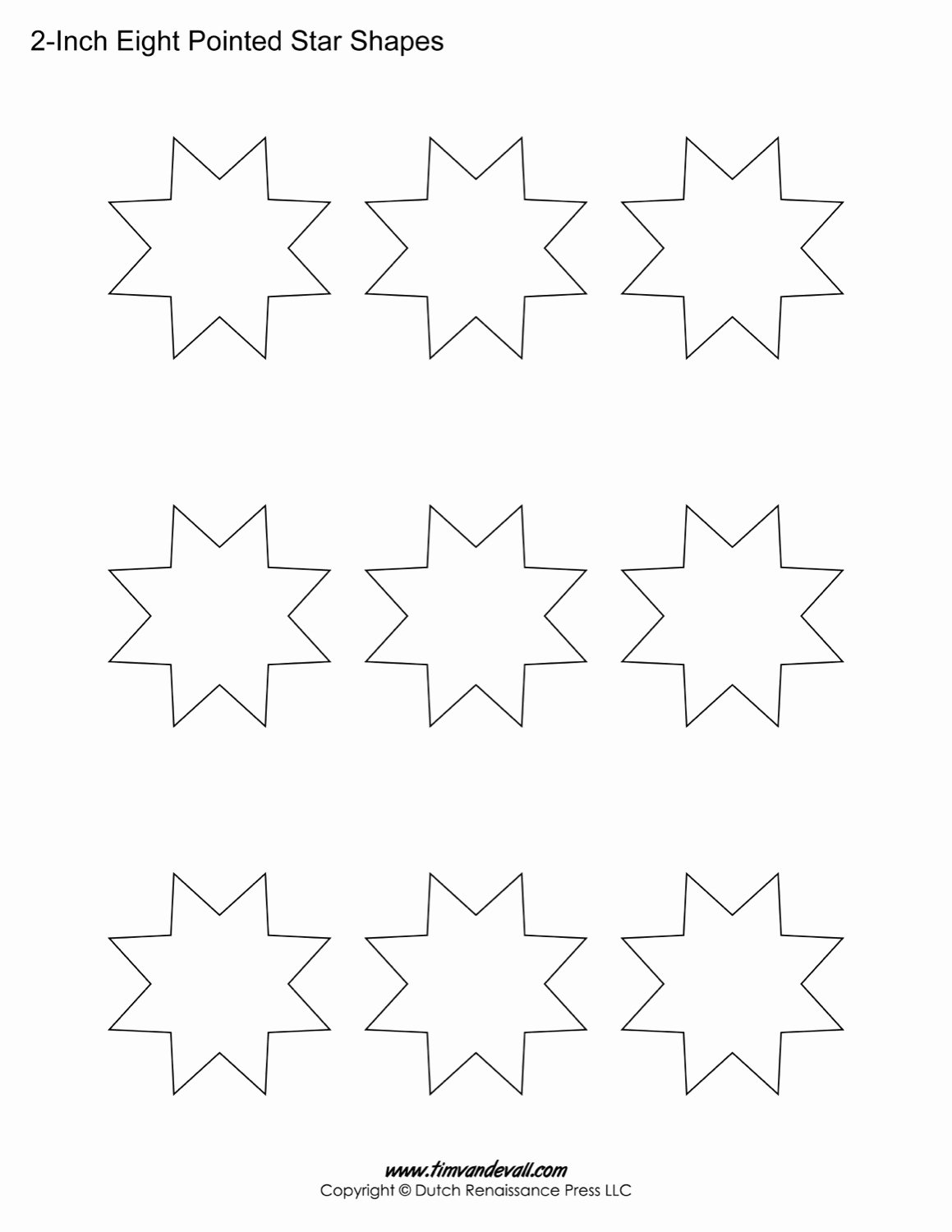 8 Point Star Template Beautiful Free Eight Pointed Star Shapes