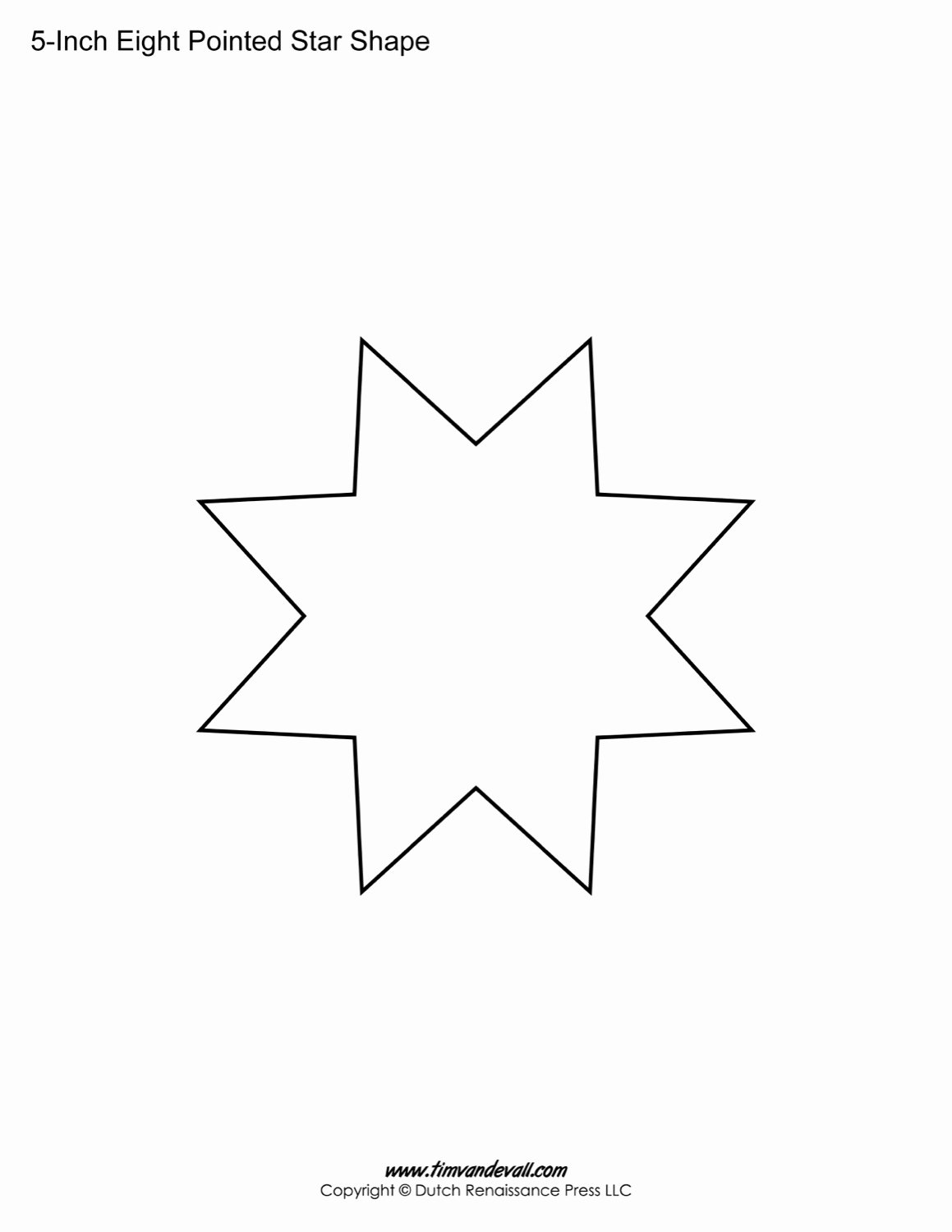 8 Point Star Template Inspirational Free Eight Pointed Star Shapes