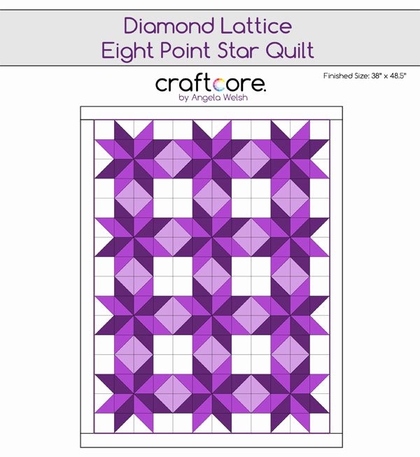 8 Point Star Template Luxury Diamond Lattice Eight Point Star Quilt Pattern Craftcore