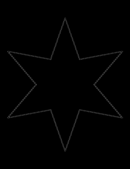 8 Point Star Template New Star Outline – Gclipart