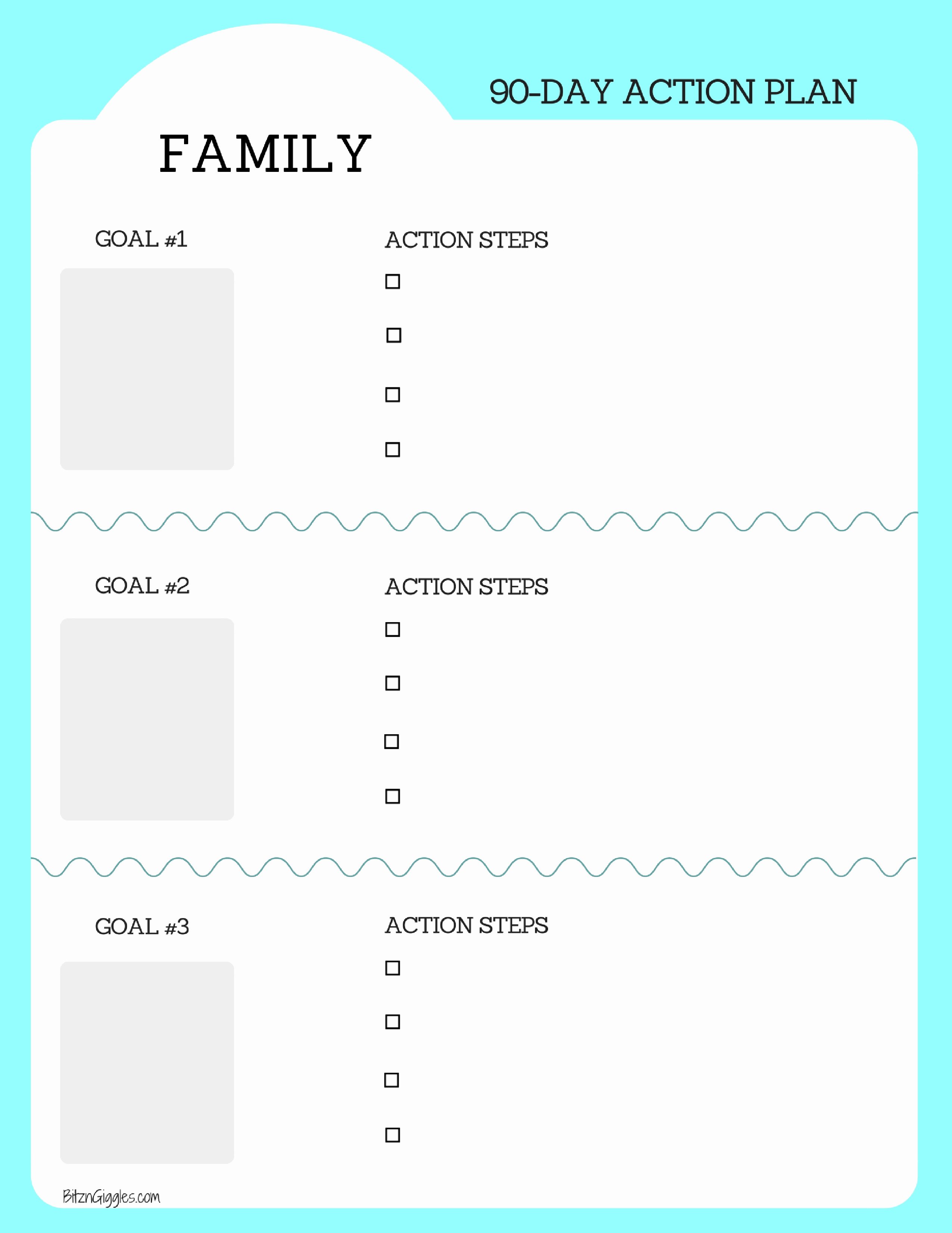 90 Day Goals Template Awesome Family Goal Setting Printable Bitz &amp; Giggles