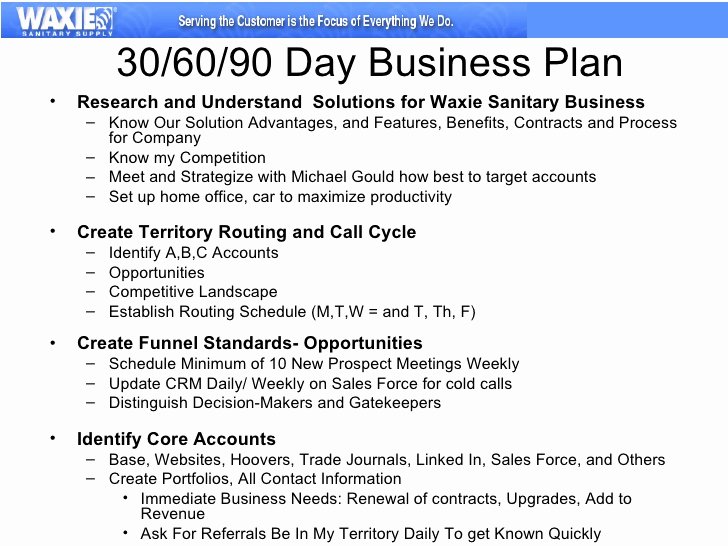 90 Day Goals Template Inspirational 30 60 90 Business Plan