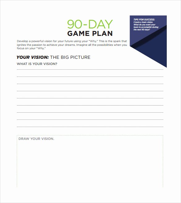 90 Day Goals Template New 20 30 60 90 Day Plan Samples Pdf Word