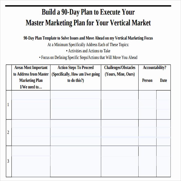 90 Day Goals Template New Sample 90 Day Plan 14 Documents In Pdf Word