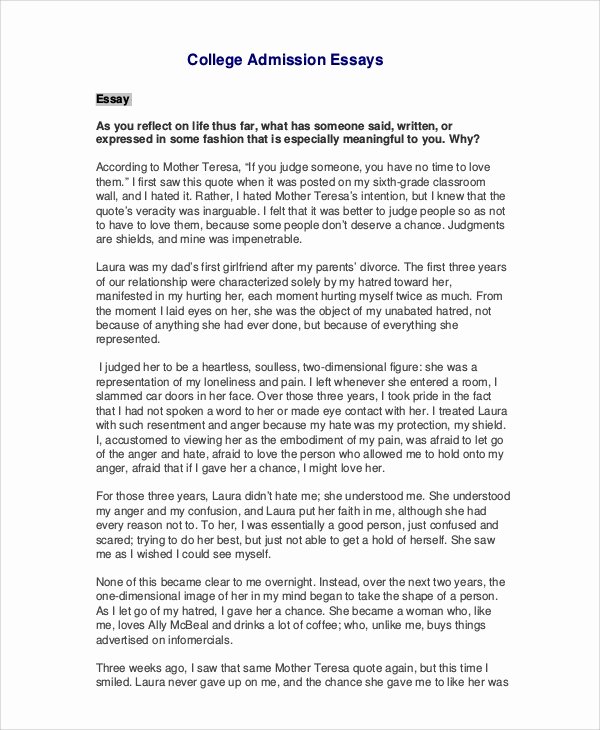 About Me Paper Example Fresh 7 College Essay Samples