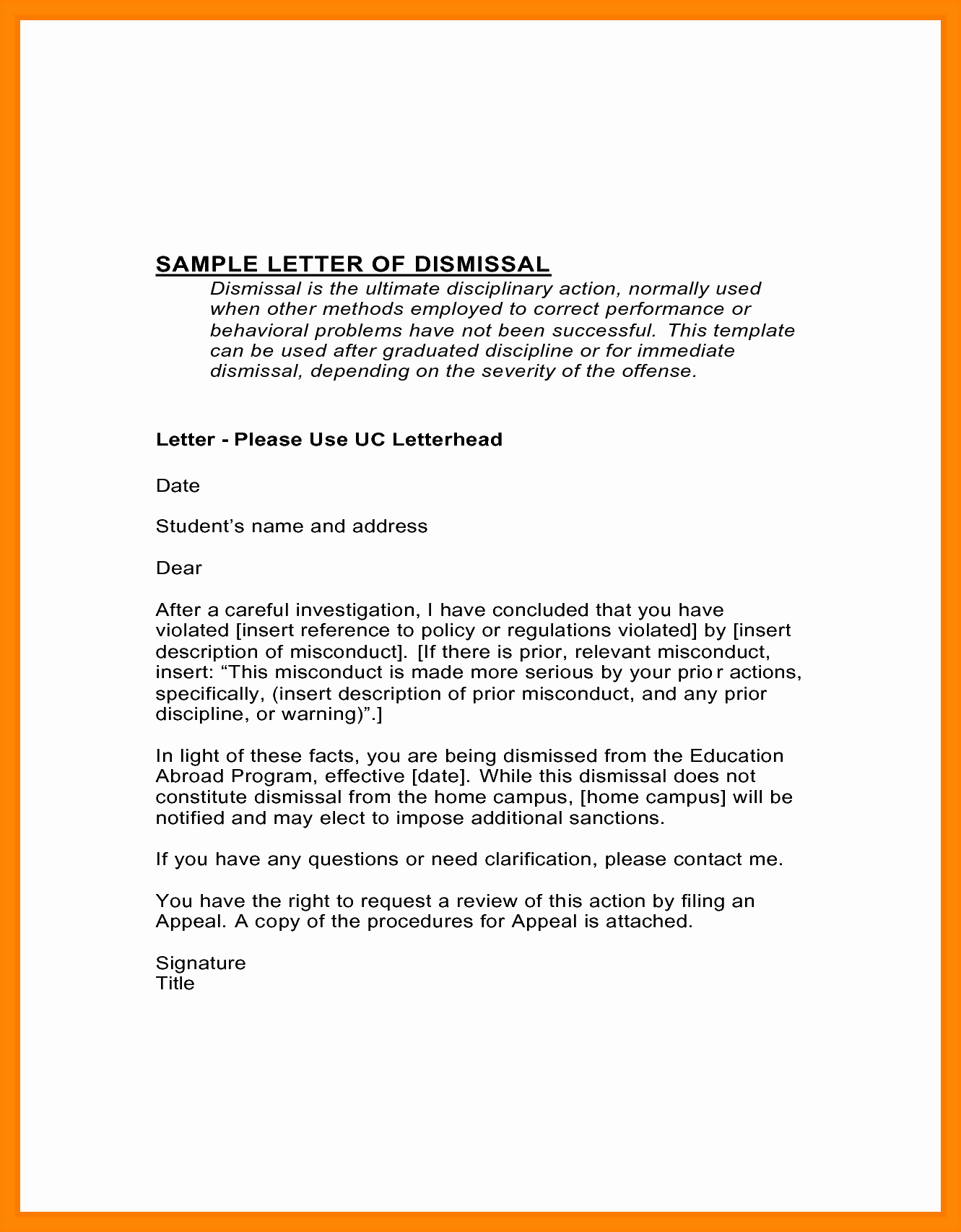 Academic Appeal Letter Sample Best Of 10 Academic Suspension Appeal Letter Sample