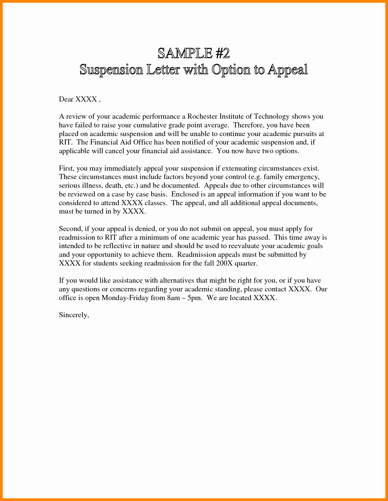 Academic Appeal Letter Sample Elegant 5 Sample Academic Appeal Letter for Financial Aid