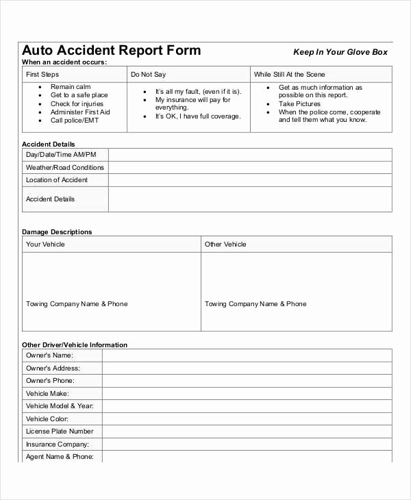 Accident Report form Beautiful 56 Examples Of Report forms