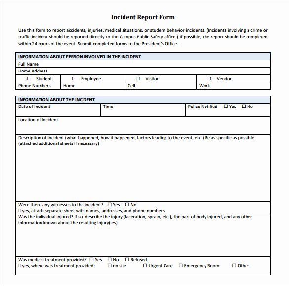 Accident Report form Fresh 15 Sample Accident Report Templates Pdf Word Pages