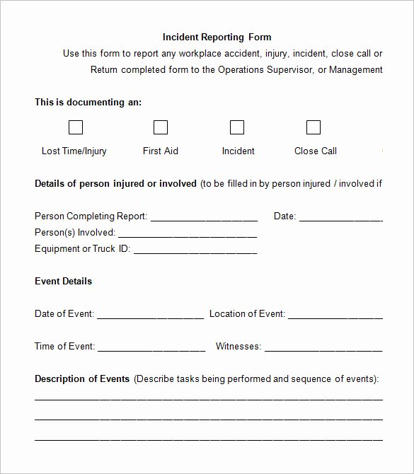 Accident Report form Luxury 14 Employee Incident Report Templates Pdf Doc