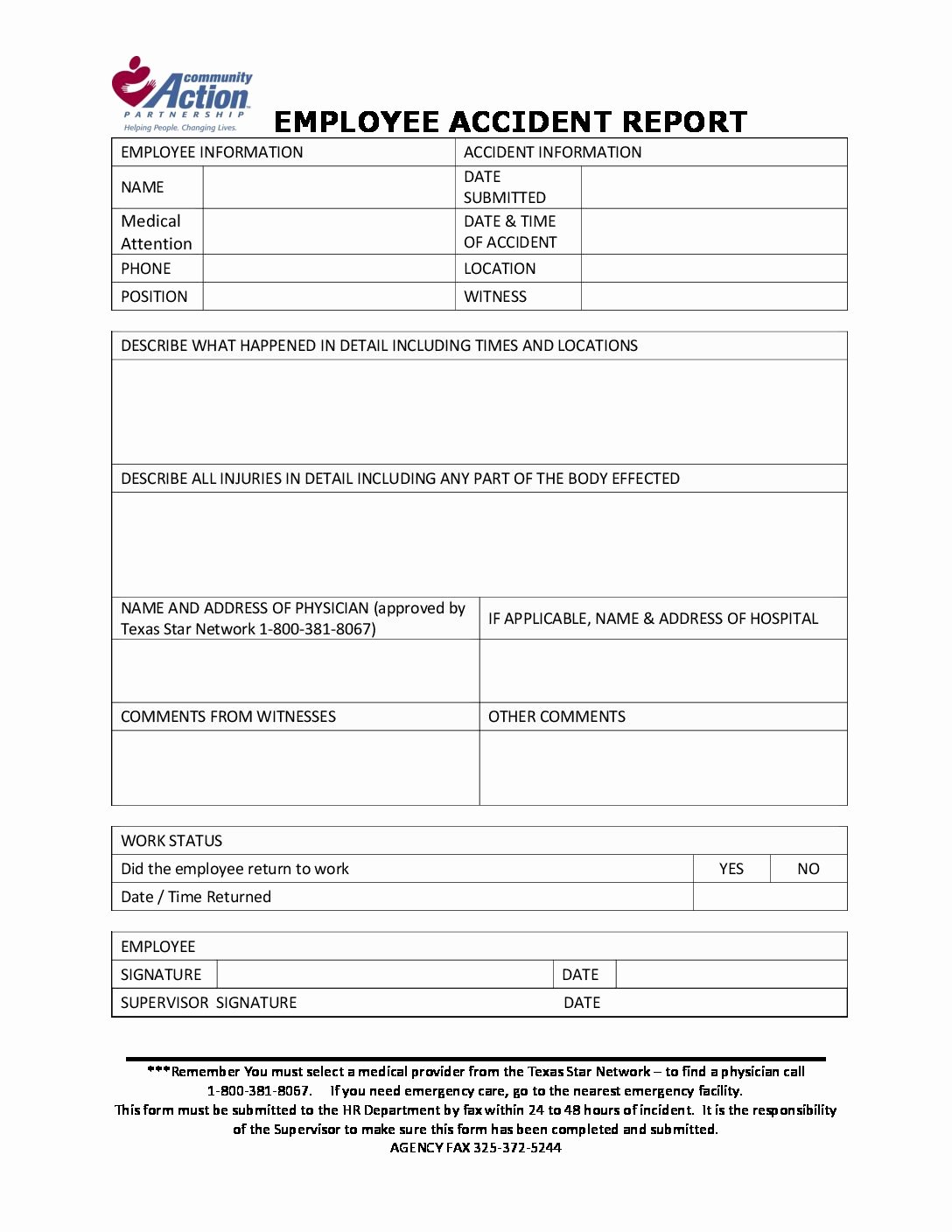 Accident Report form Pdf Inspirational Accident Report form 2017 2 – Hill Country Munity
