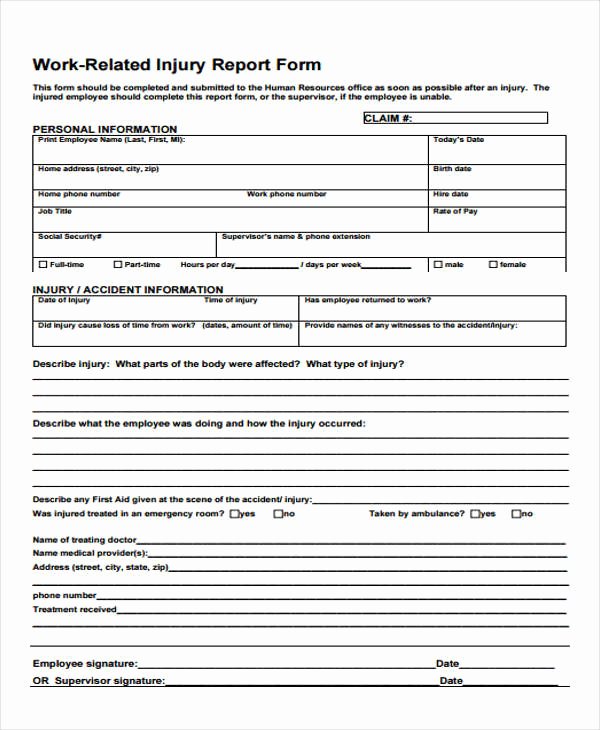 Accident Report form Pdf Lovely 29 Accident Report forms In Pdf