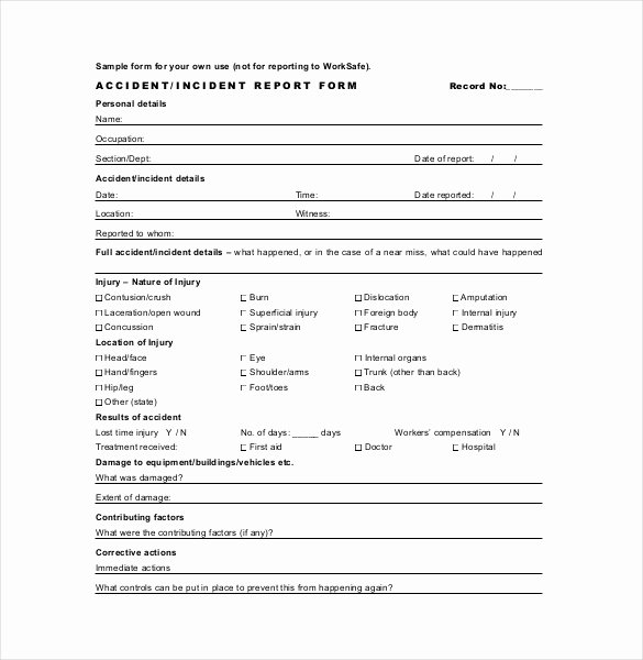 Accident Report form Pdf New 61 Report Templates Pdf Word Pages Excel