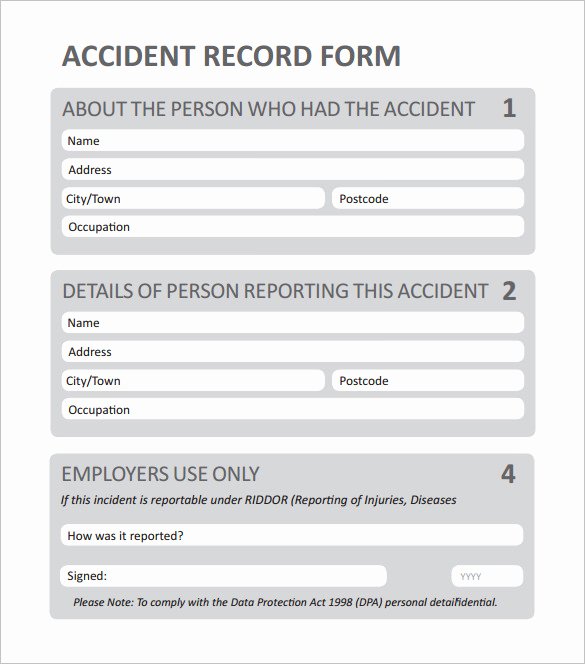 Accident Report form Pdf New Employee Incident Report Pdf