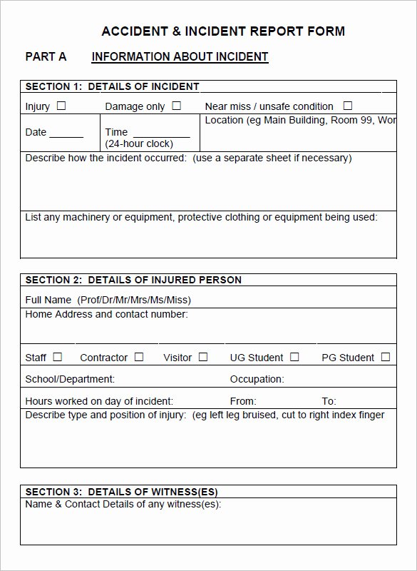 Accident Report Template Word Best Of 18 Accident Report Templates Docs Pages Pdf Word